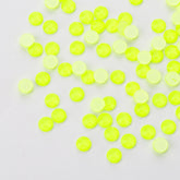 Neon Yellow Neon Glass Flat Back Glue-On Rhinestones 16 Cut Facets WholesaleRhinestone
